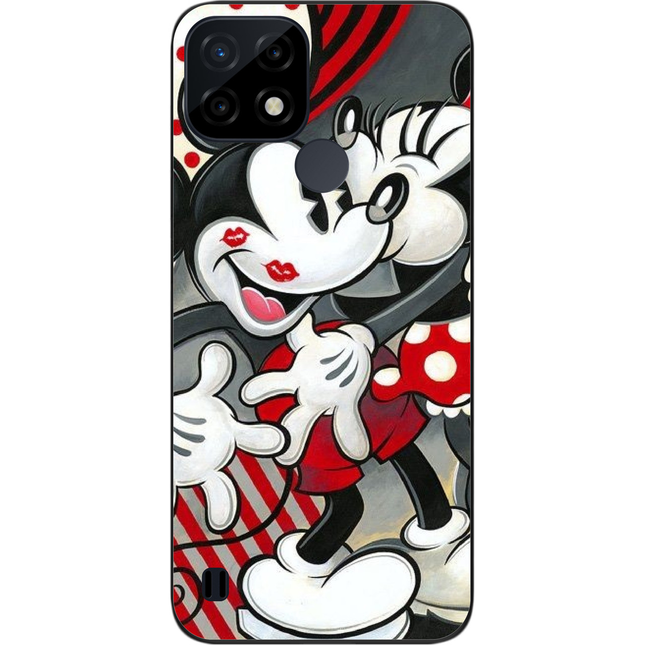 Силіконовий чохол Case для Realme C21 з картинкою Поцілунок Мікі