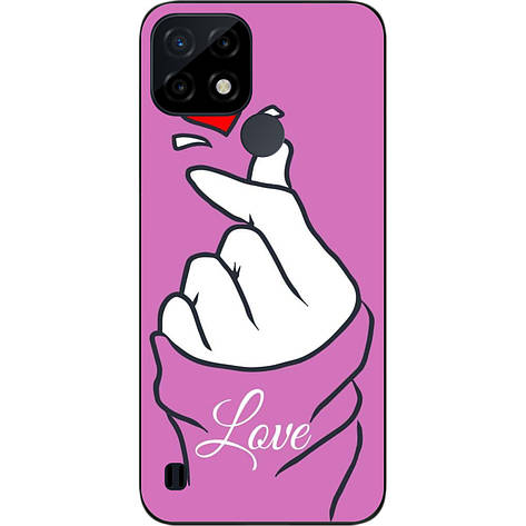 Силіконовий чохол Case для Realme C21 з картинкою Рука Love, фото 1