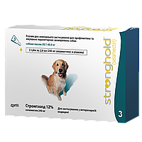 Стронгхолд 12% 240 мг для собак 20,1-40 кг, 3 пипетки х 2 мл