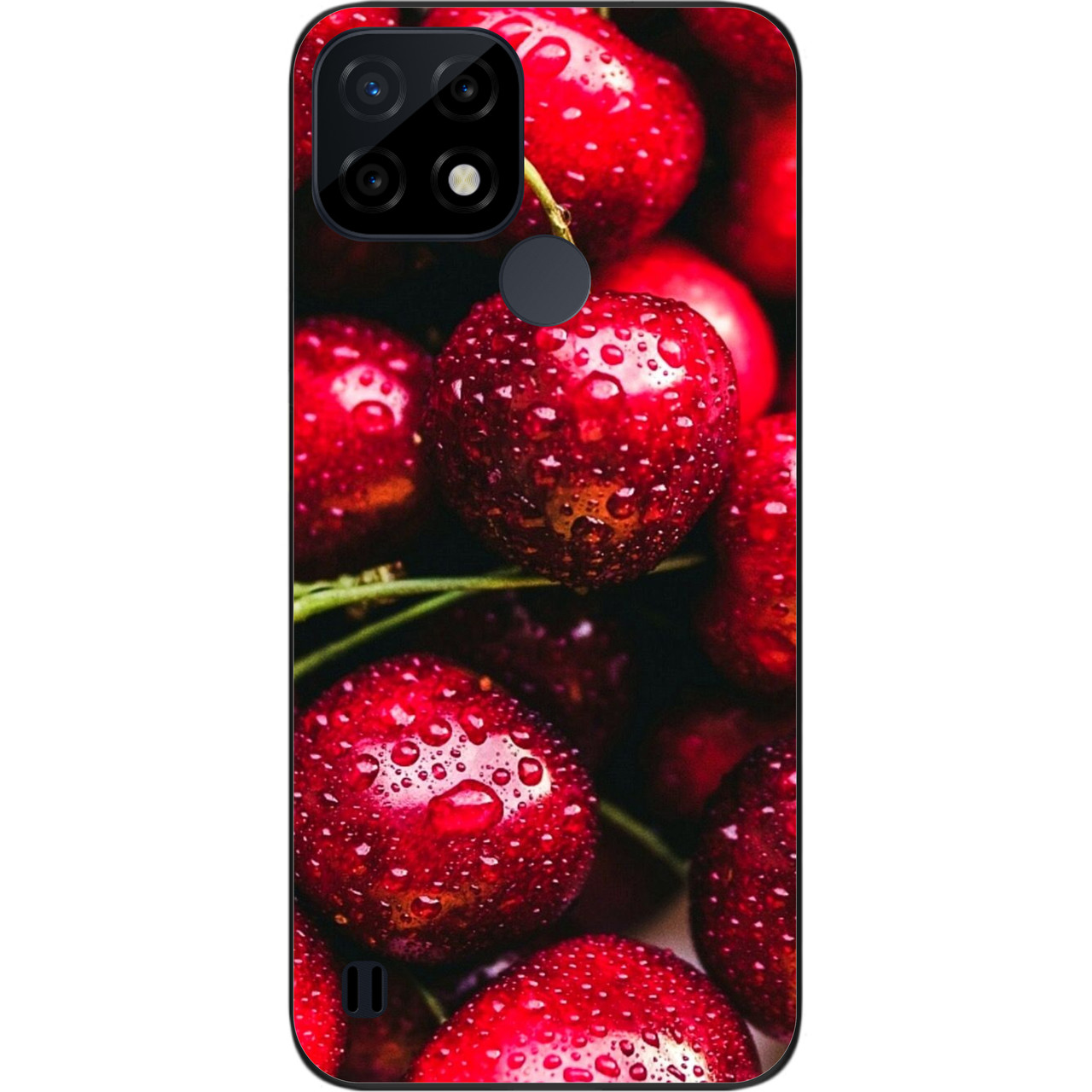 Силіконовий чохол Case для Realme C21 з картинкою Вишня