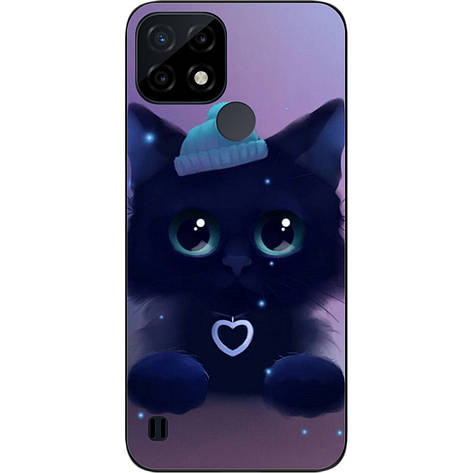 Силіконовий чохол Case для Realme C21 з картинкою Кіт, фото 1