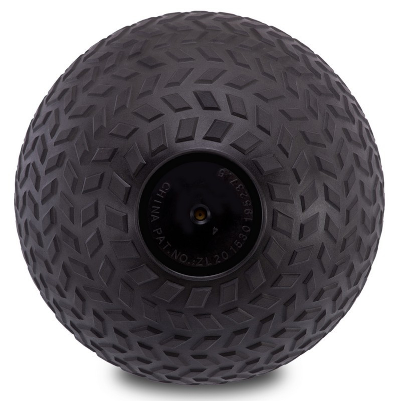 Мяч набивной слэмбол для кроссфита рифленый Zelart SLAM BALL FI-7474-9 9кг черный - фото 2 - id-p2009609654