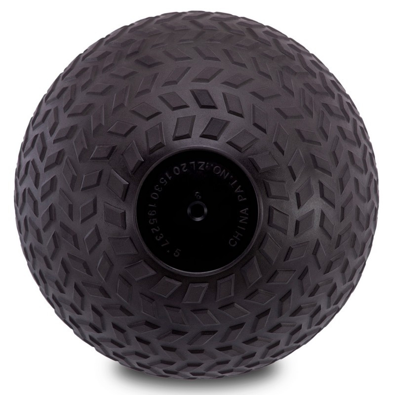 Мяч набивной слэмбол для кроссфита рифленый Zelart SLAM BALL FI-7474-7 7кг черный - фото 2 - id-p2009609656
