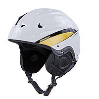 Шлем горнолыжный MOON Zelart MS-86W-L L белый-золотой