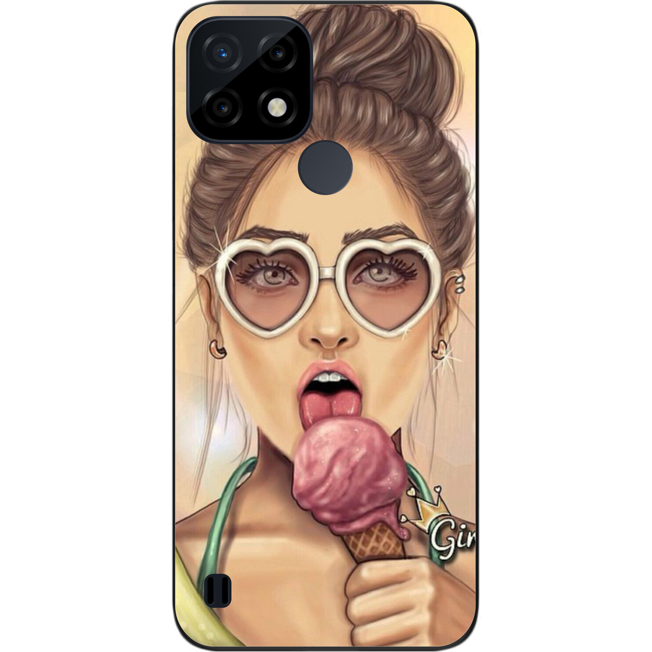 Силіконовий чохол Case для Realme C21 з картинкою Дівчина
