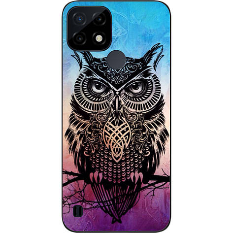 Силіконовий чохол Case для Realme C21 з картинкою Сова, фото 1