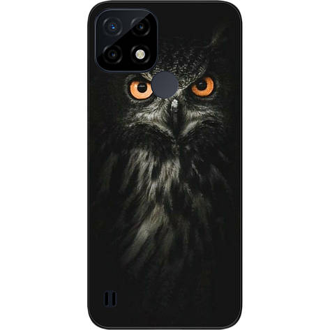 Силіконовий чохол Case для Realme C21 з картинкою Філін на чорному тлі, фото 1
