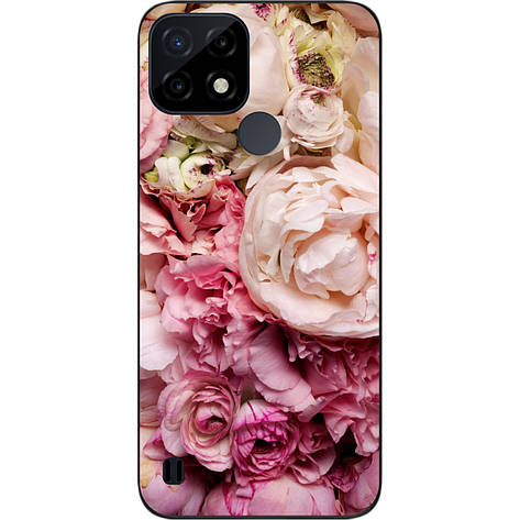 Силіконовий чохол Case для Realme C21 з картинкою Півонії, фото 1