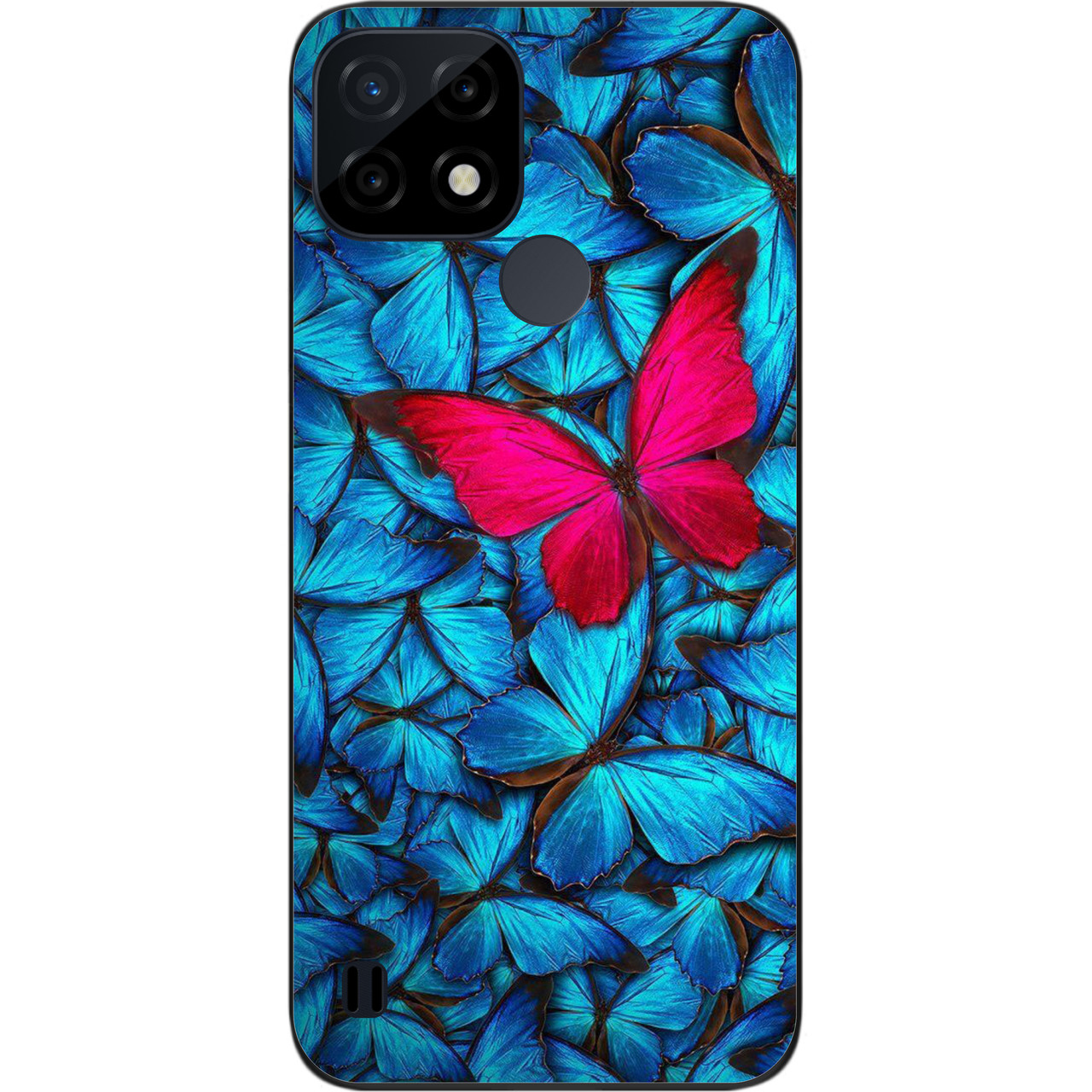 Силіконовий чохол Case для Realme C21 з картинкою Метелики