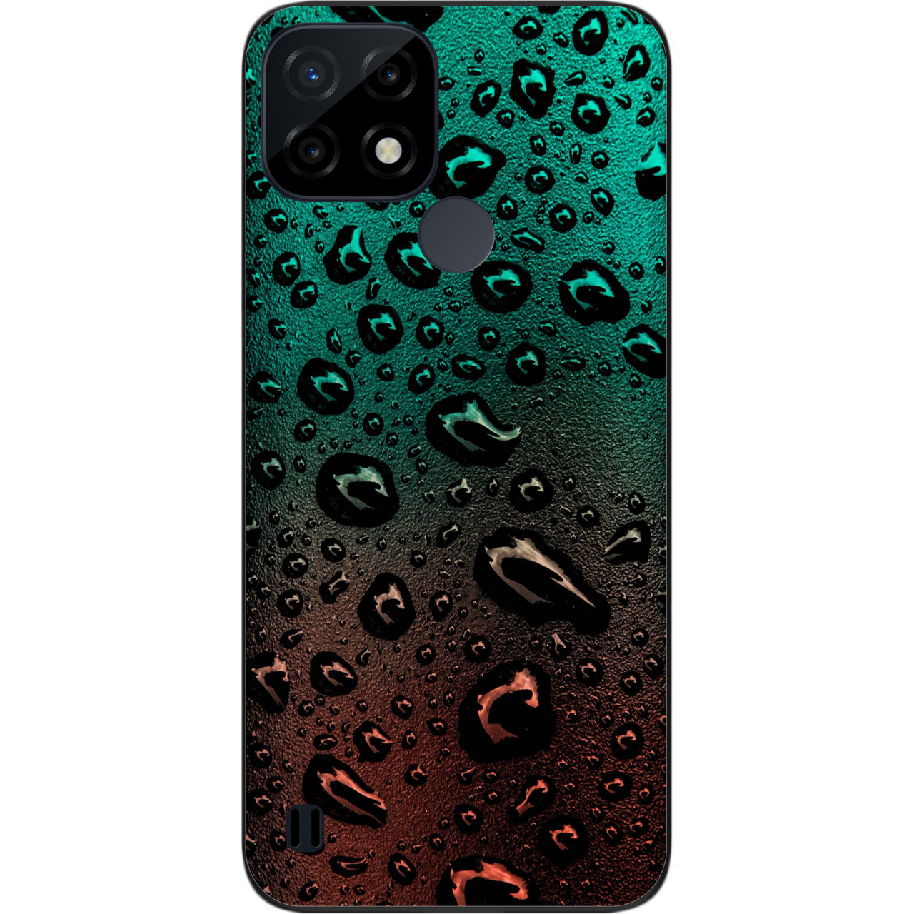 Силіконовий чохол Case для Realme C21 з картинкою Краплі води