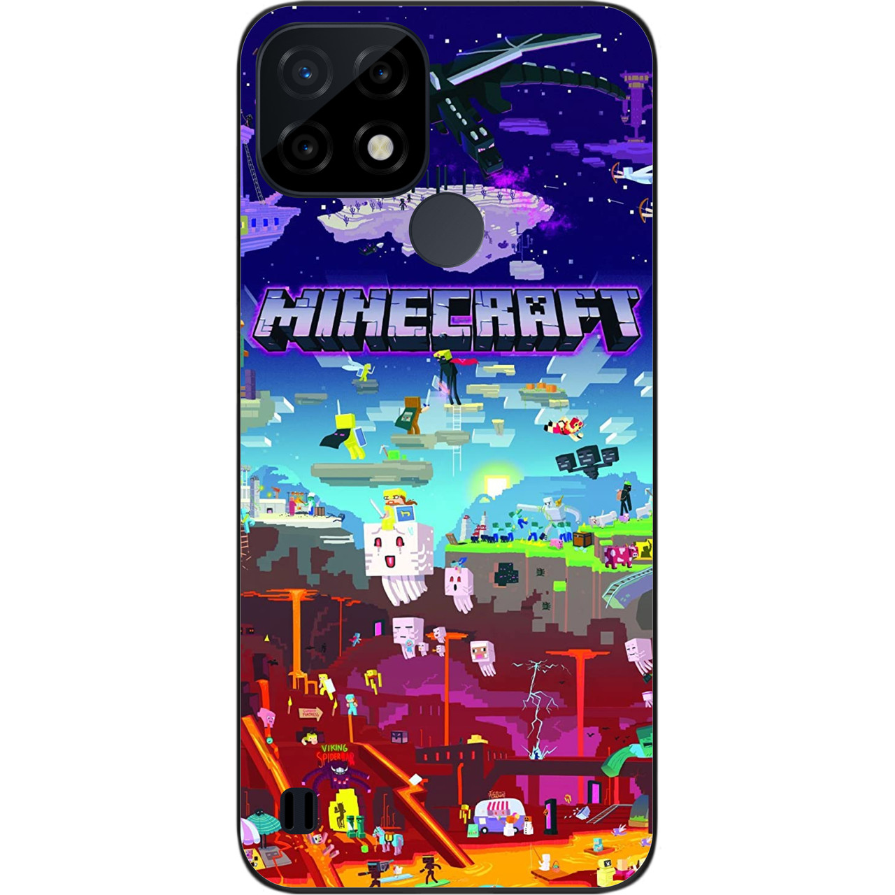 Силіконовий чохол Case для Realme C21 з картинкою Minecraft
