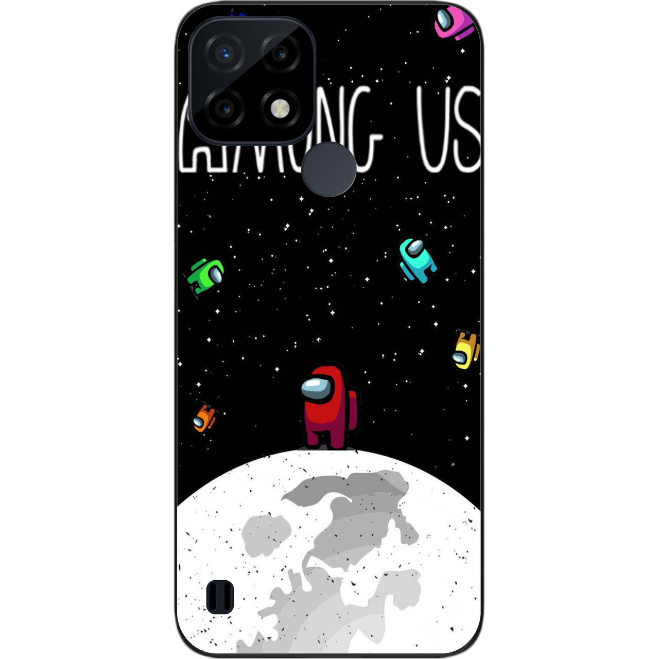 Силіконовий чохол Case для Realme C21 з картинкою Among Us На місяці