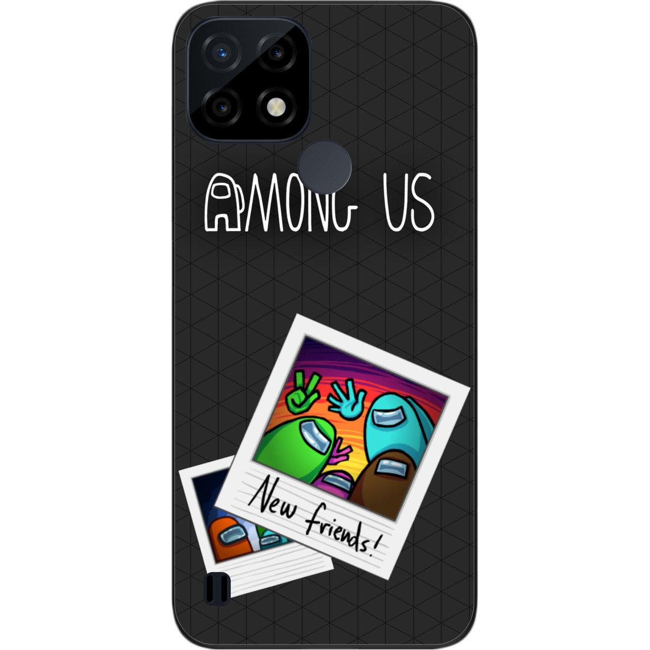Силіконовий чохол Case для Realme C21 з картинкою Among Us Друзі