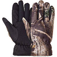 Перчатки для охоты и рыбалки с закрытыми пальцами Zelart BC-9235 размер универсальный Камуфляж Лес