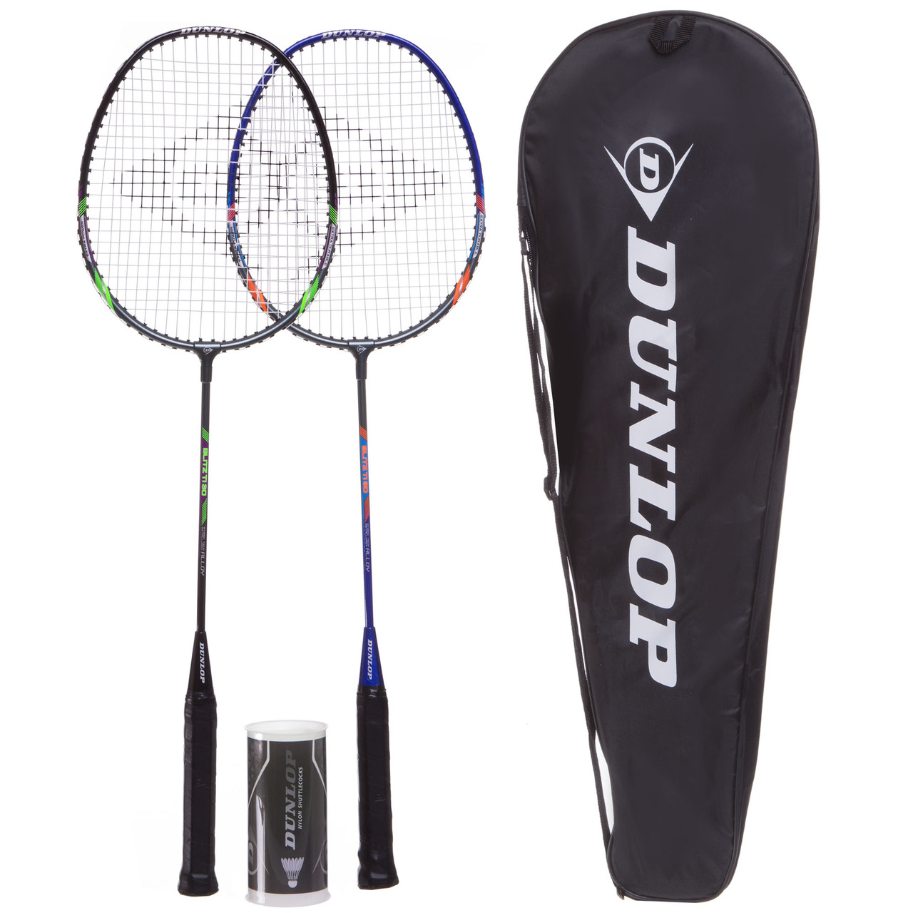 Набір для бадмінтону 2 ракетки, 2 волани в чохлі DUNLOP DL13003674 D BR BLITZ TI 30 2P SET G1 HD NF кольору в, фото 1