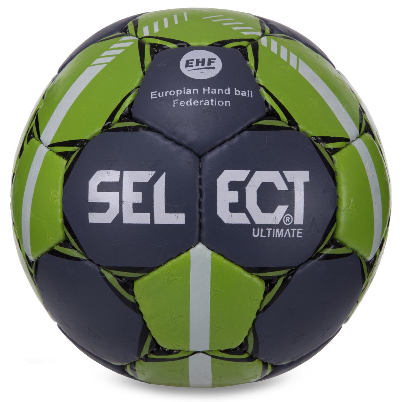 М'яч для гандбола SELECT HB-3659-3 No3 PVC сірий-зелений