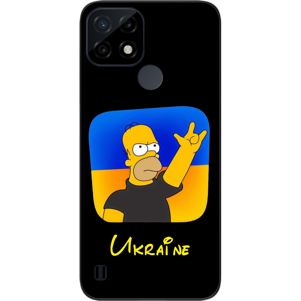 Силіконовий чохол Case для Realme C21 з картинкою Сімпсон за Україну
