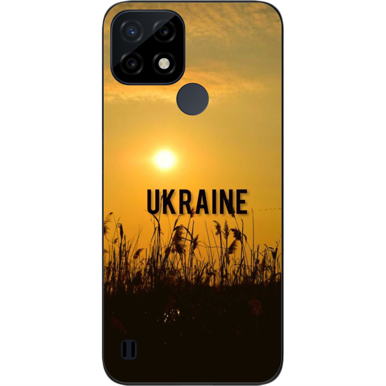 Силіконовий чохол Case для Realme C21 з картинкою Захід у полі