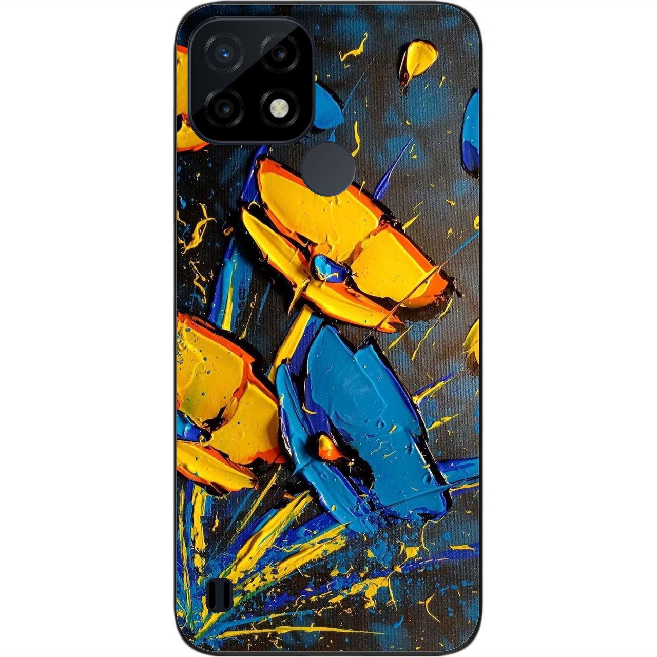 Силіконовий чохол Case для Realme C21 з картинкою Квіти України