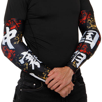 Нарукавники компресійні сонцезахисні із захисними вставками 2 шт. SCOYCO Ice Sensation UPF 40+ H28-LION M-XL