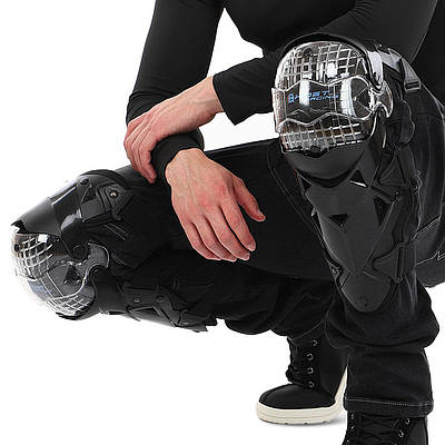 Захист коліна та гомілки GHOSTRACING Zelart M-9336 2 шт. кольору в асортименті
