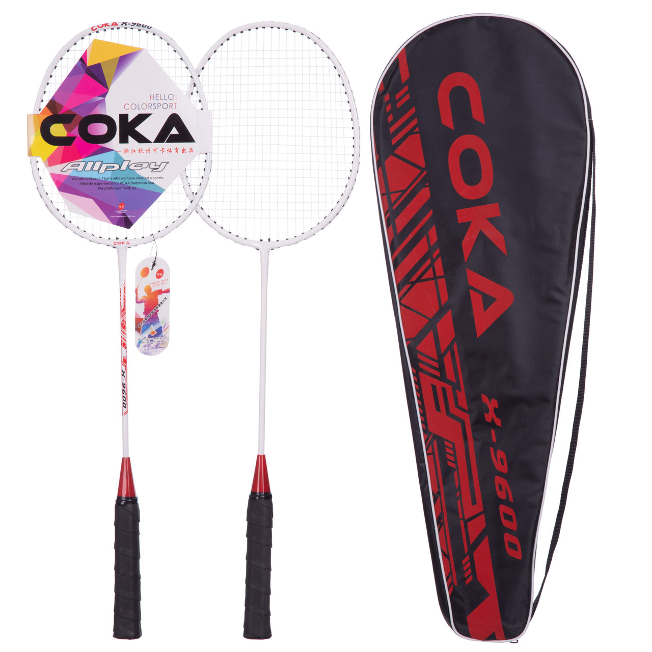 Набір для бадмінтону в чохлі COKA 9600 кольору в асортименті, фото 1