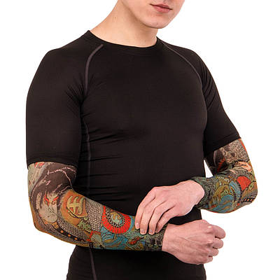 Нарукавники компресійні з татуюванням Zelart MS-9289 2 шт. кольору в асортименті