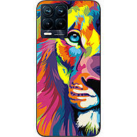 Бампер силиконовый Case для Realme 8 4G с рисунком Яркий лев