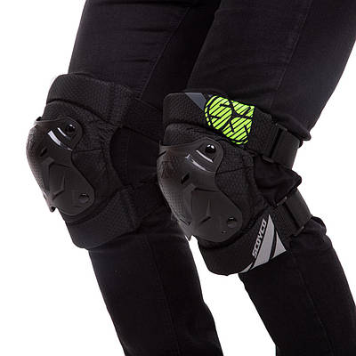 Мотонаколінники SCOYCO K27 2 шт M-L чорний-зелений