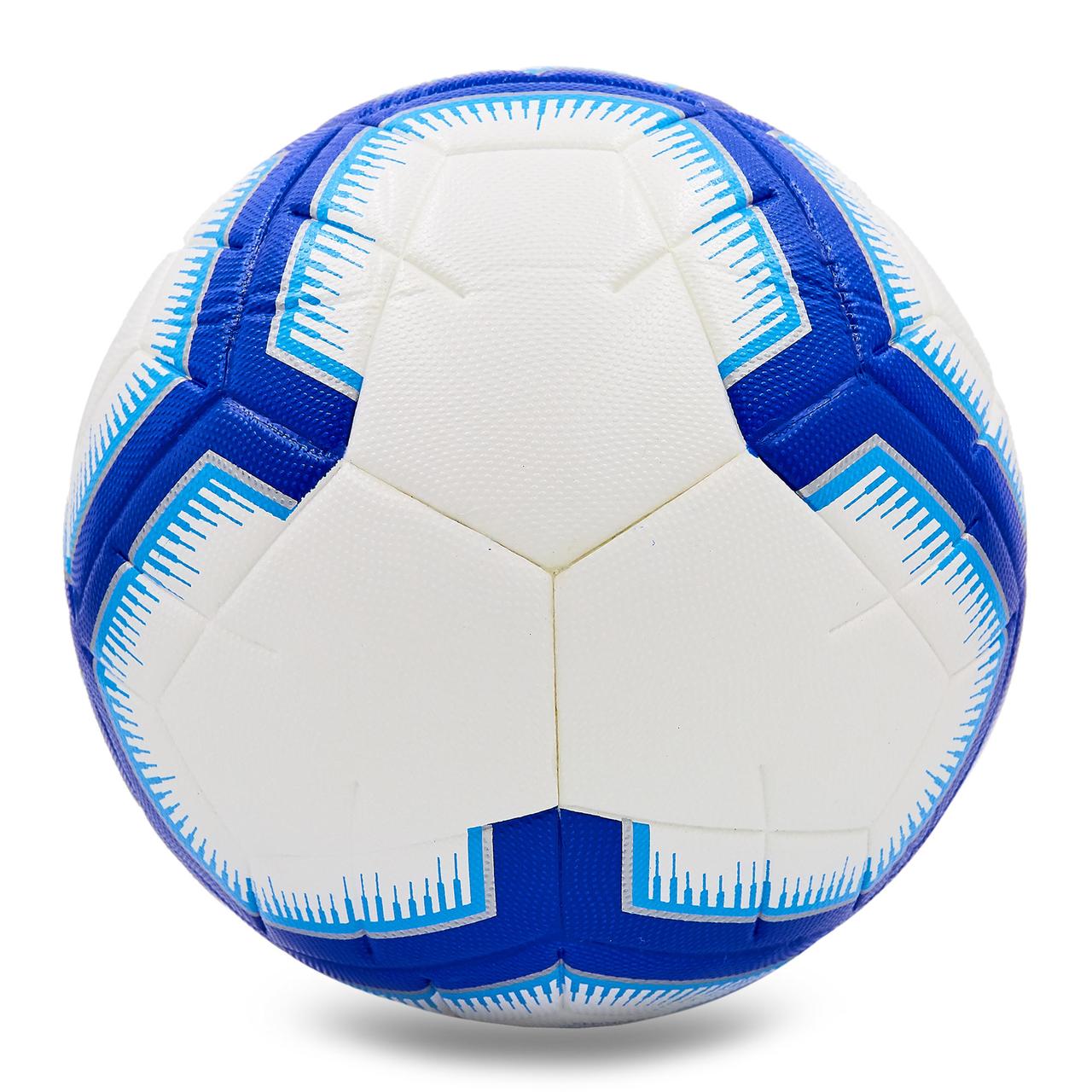 М'яч для футзала PREMIE LEAGUE 2018-2019 FB-7273 No4 PVC клеєний білий синій
