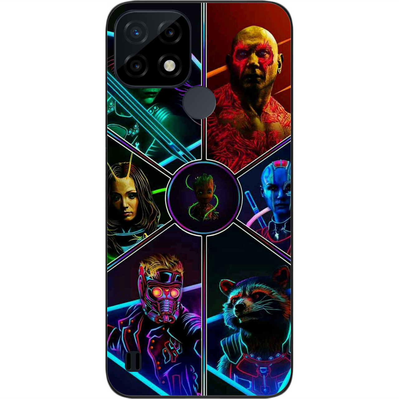 Силіконовий чохол Case для Realme C21 з картинкою Стражі герої