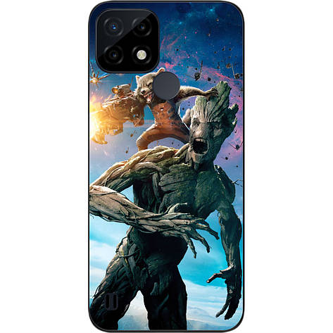 Силіконовий чохол Case для Realme C21 з картинкою Грут і Єнот, фото 1
