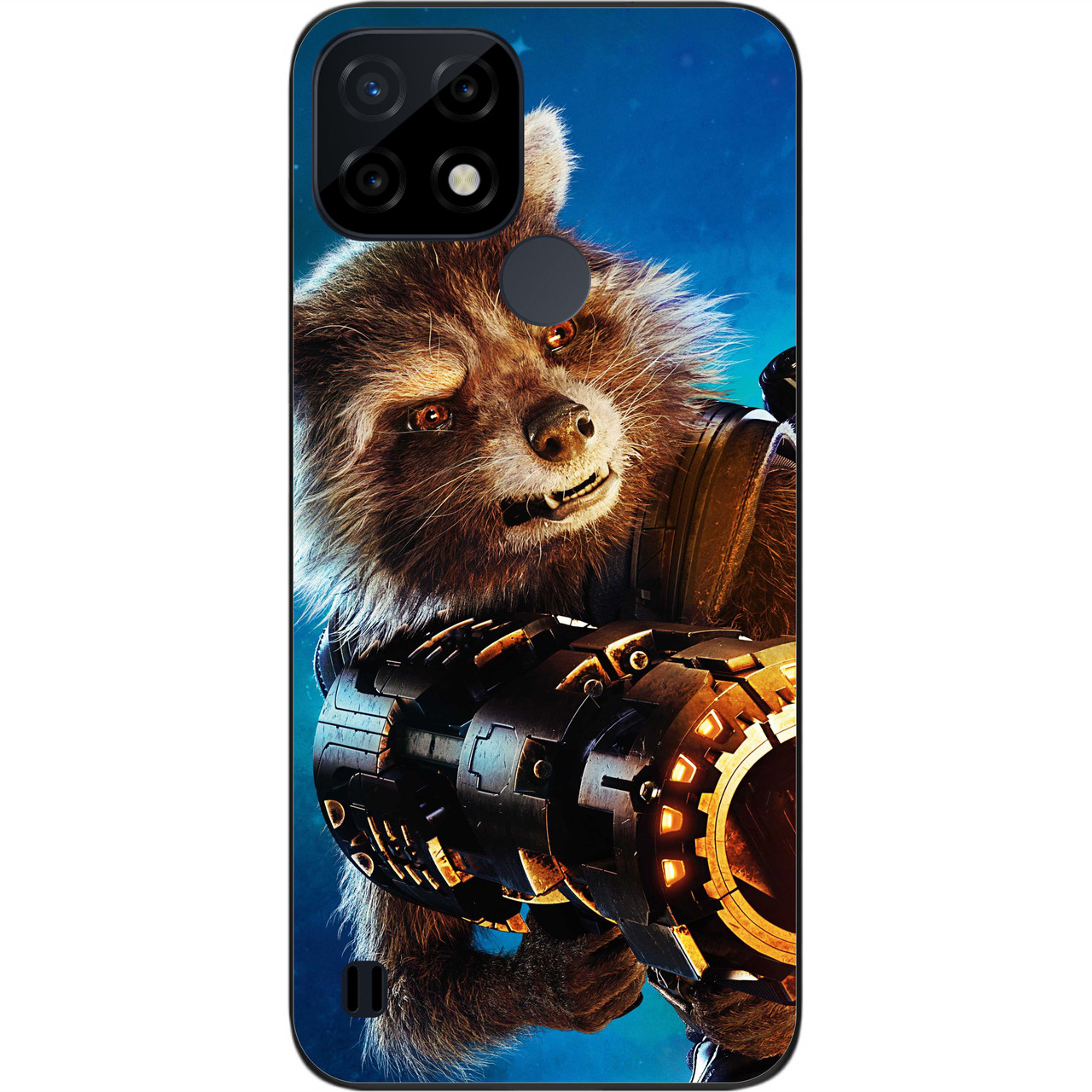 Силіконовий чохол Case для Realme C21 з картинкою Реактивний Єнот