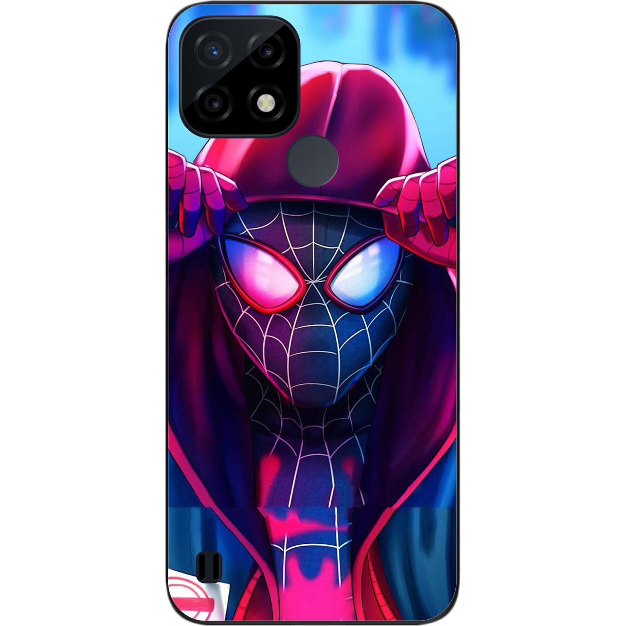 Силіконовий чохол Case для Realme C21 з картинкою Комікс Павук
