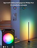 Настільний світильник Philips Hue Gradient Signe White and Color 55 см, ZigBee, Bluetooth, Apple HomeKit (Чорний), фото 8