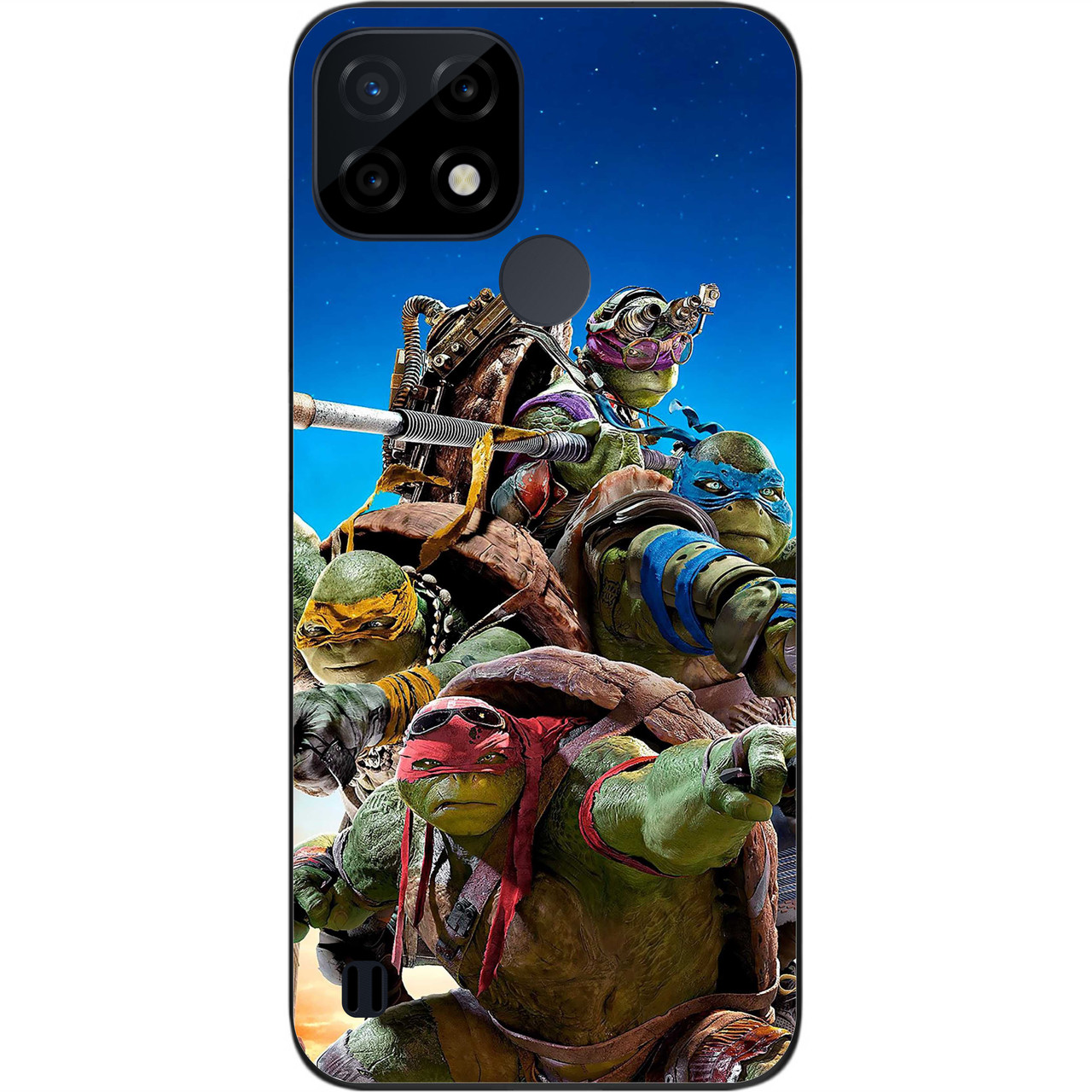 Силіконовий чохол Case для Realme C21 з картинкою Круті черепашки