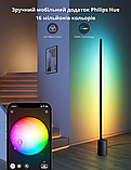 Розумний торшер Philips Hue Gradient Signe White and Color 149 см, Bluetooth, ZigBee, Apple HomeKit (Чорний), фото 5