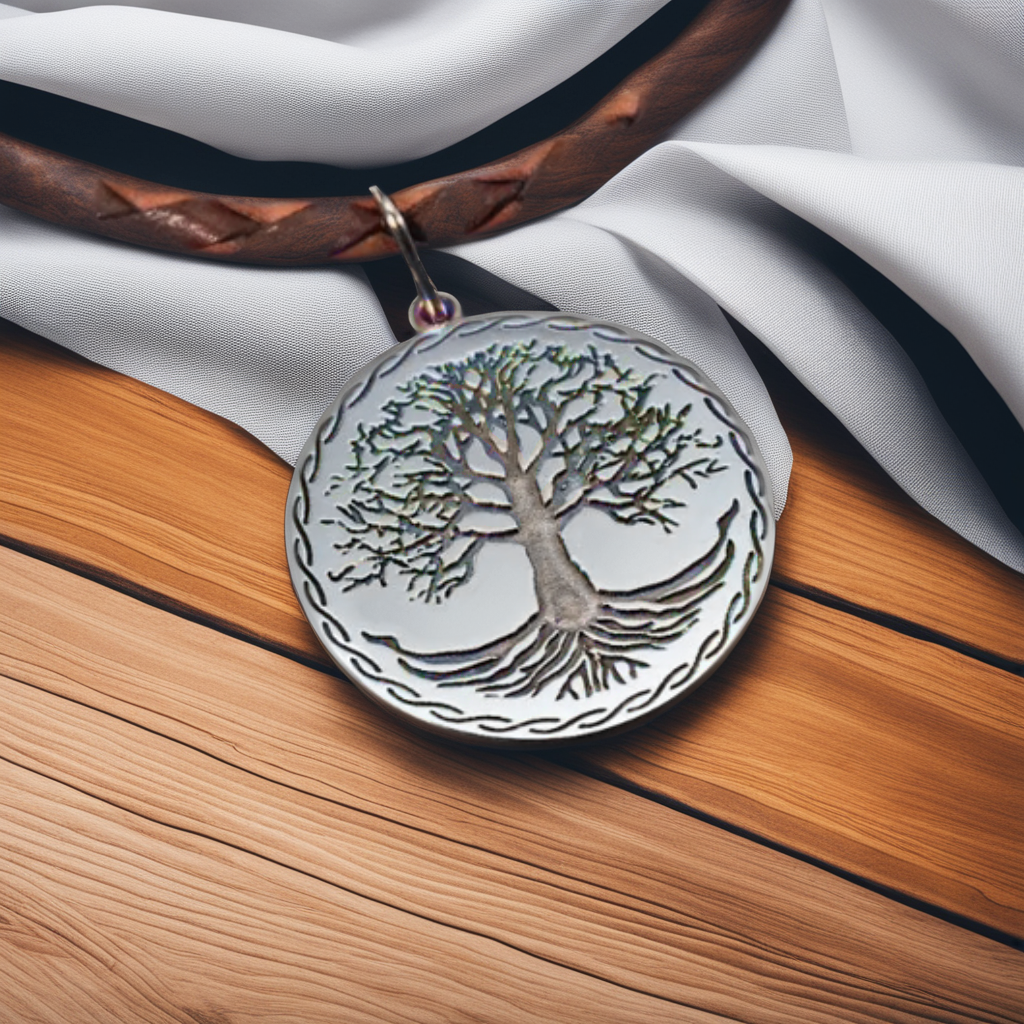 Срібний кулон ручної роботи "Дерево" Красива підвіска на шию срібна 925 проби