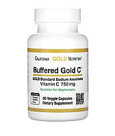 California Gold Nutrition buffered gold c 750мг, sodium ascorbate, аскорбат натрия