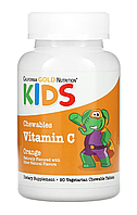 California Gold Nutrition, Жувальний вітамін C для дітей, зі смаком апельсина, 90 вегетаріанських таблеток