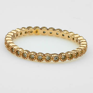 XUPING Кільце Позолота РВ з білими цирконами,Висота 0.2см, Розмір 17