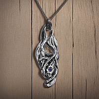 Красива срібна підвіска "Коріння Древа Життя" Кулон на шию ручної роботи срібло 925 проби