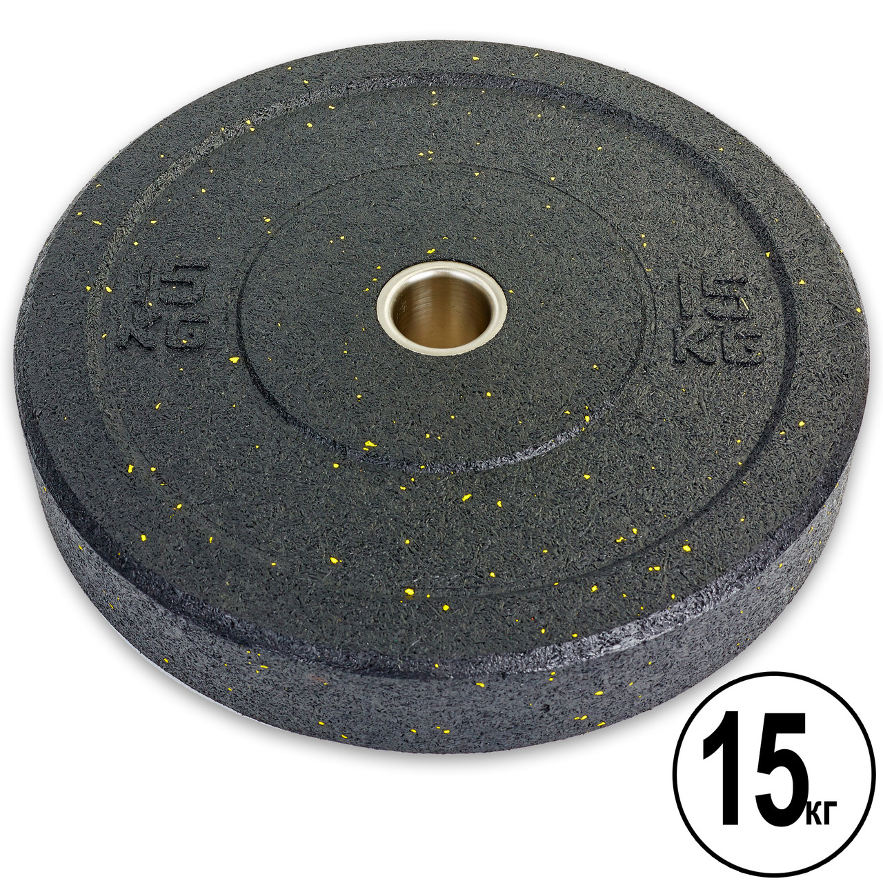 Диски (диски) бамперні для кросфіту Record RAGGY Bumper Plates TA-5126-15 51мм 15 кг чорний