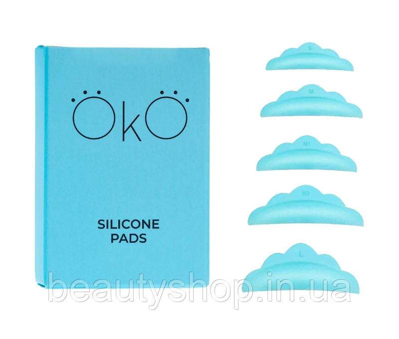 Набір валиків для ламінування вій Oko, 5 пар (S, M, M1, M2, L)