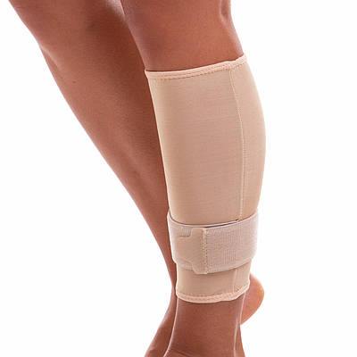 Бандаж компресійний для гомілки з фіксувальним ременем GRANDE GS-450 бежевий