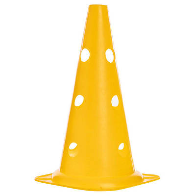 Конус-фішка для тренувань з отворами для штанги Zelart C-4604 38 см кольору в асортименті