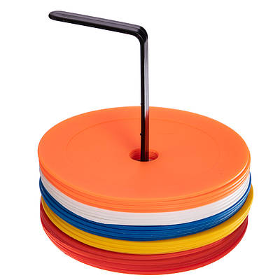 Набір плоских кругів-маркерів для розмітки Zelart FB-7098-20 20 шт.