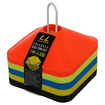 Фішки для розмітки поля квадратні на металевій підставці Zelart C-8650 50 шт. кольору в асортименті