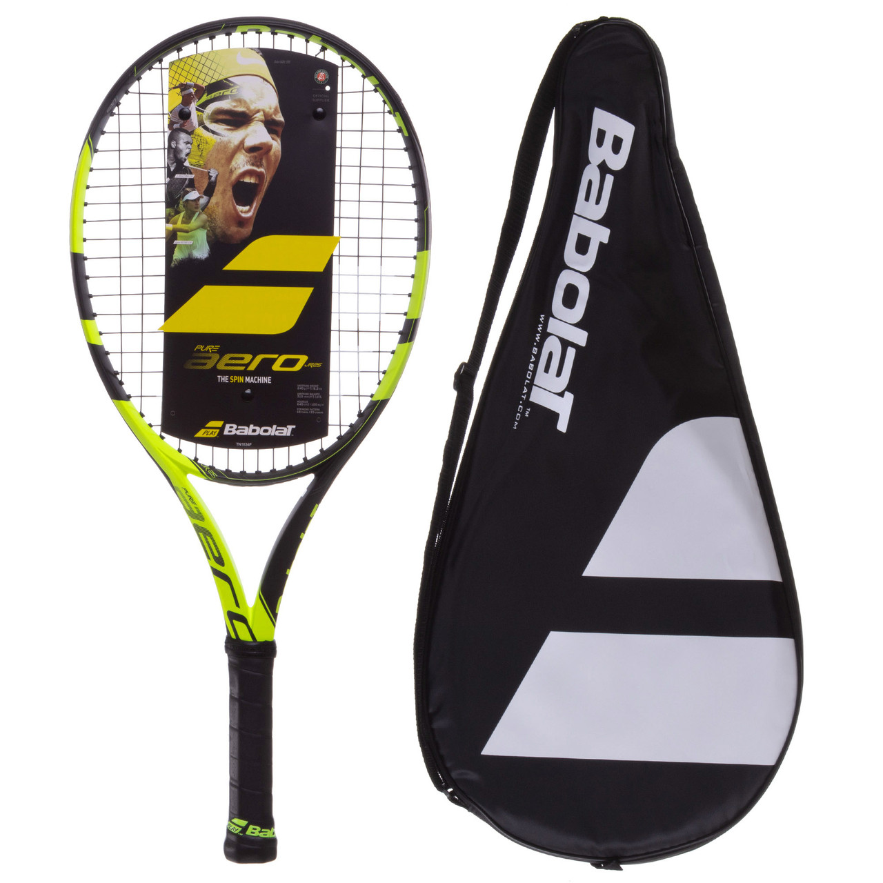 Ракетка для великого тенісу юніорська BABOLAT BB140226-142 PURE AERO JUNIOR 25 жовтий, фото 1