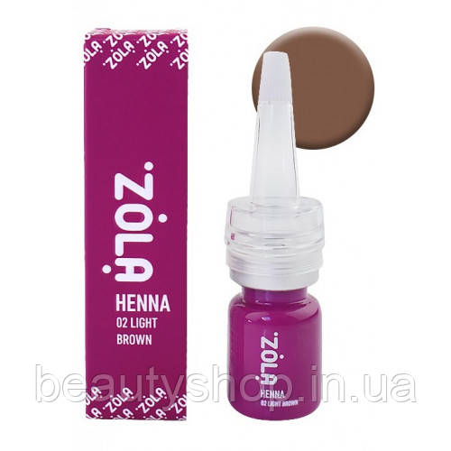 Хна для брів Zola Light Brown, 5 гр – натуральне фарбування та догляд
